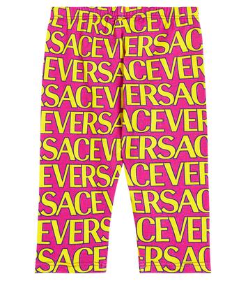 Baby Versace Allover cotton-blend leggings | Versace Kids