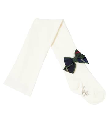 Bow-appliqué cotton-blend socks | Il Gufo