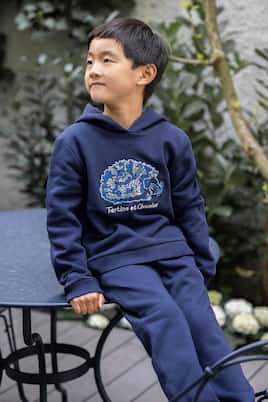 Sweat-shirt à capuche brodé en coton | Tartine et Chocolat