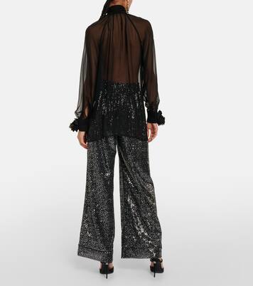 Verzierte Bluse aus Seidenchiffon | Dolce&Gabbana