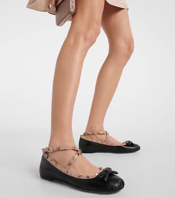 Bailarinas Rockstud de piel  | Valentino Garavani