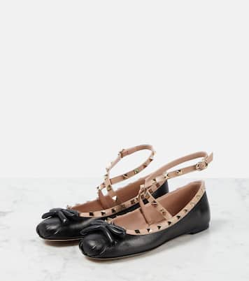 Bailarinas Rockstud de piel  | Valentino Garavani