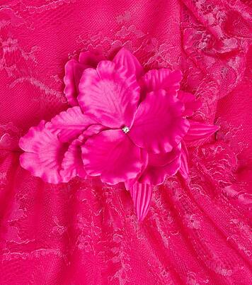 Embellished puff-sleeve dress | Monnalisa