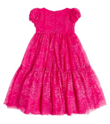 Embellished puff-sleeve dress | Monnalisa