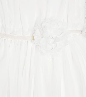 Floral-appliqué tulle dress | Patachou