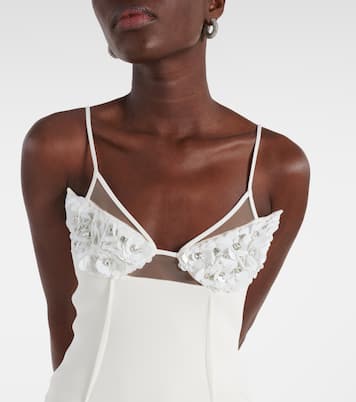 Verziertes Midikleid aus Cady | David Koma