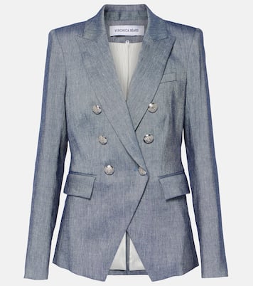 Miller double-breasted linen-blend blazer | Veronica Beard