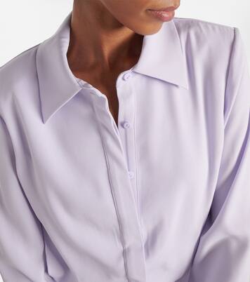 Robe longue en satin à plumes | Roland Mouret