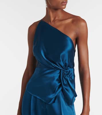One-Shoulder-Top aus Seidensatin | The Sei