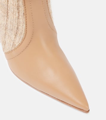 Botas altas acanaladas con piel | Gianvito Rossi