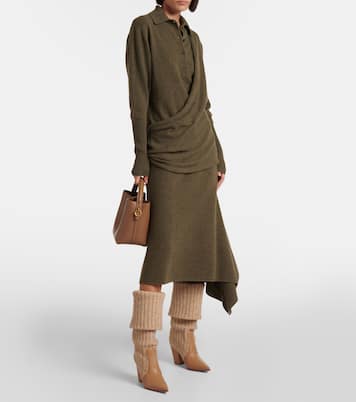 Botas altas acanaladas con piel | Gianvito Rossi