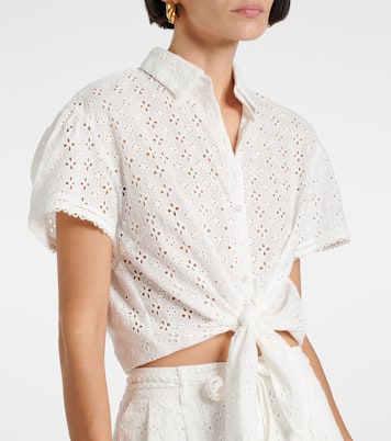 Camicia Cycas in cotone sangallo | Poupette St Barth