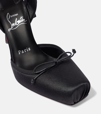 Cassia Lace Up 100 satin crêpe pumps | Christian Louboutin