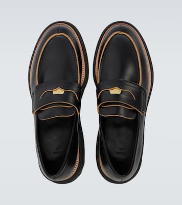 Leather platform loafers | Sacai