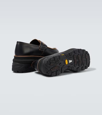 Leather platform loafers | Sacai