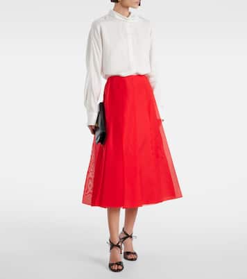 Jupe midi en soie | Altuzarra