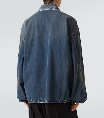Chaqueta en denim con efecto desgastado | Balenciaga