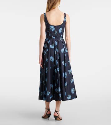 Bedrucktes Midikleid aus Baumwolle | Emilia Wickstead