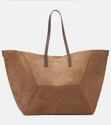 Tote Bag BC Duo Large aus Veloursleder | Brunello Cucinelli