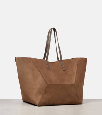 Tote Bag BC Duo Large aus Veloursleder | Brunello Cucinelli