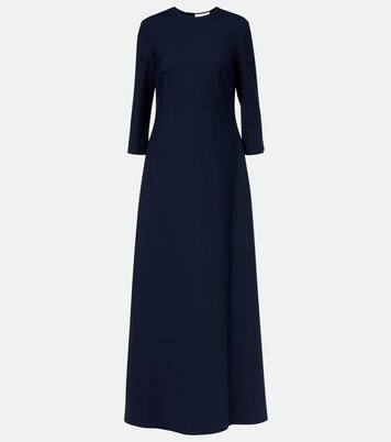 Embellished open-back wool-blend kaftan | Oscar de la Renta