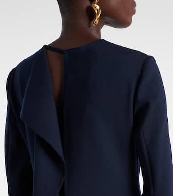 Embellished open-back wool-blend kaftan | Oscar de la Renta