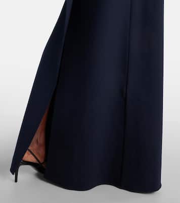 Embellished open-back wool-blend kaftan | Oscar de la Renta