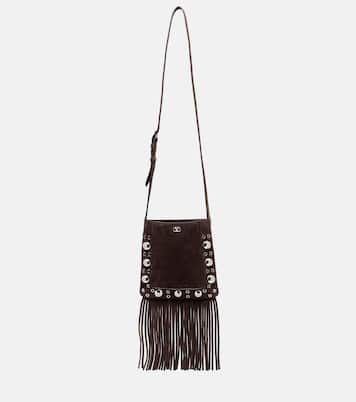 Nellcôte Small fringed suede shoulder bag | Valentino Garavani