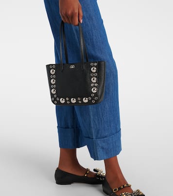 Verzierter Shopper Nellcôte Mini aus Leder | Valentino Garavani