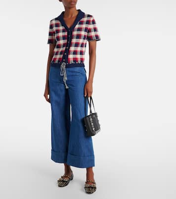 Verzierter Shopper Nellcôte Mini aus Leder | Valentino Garavani