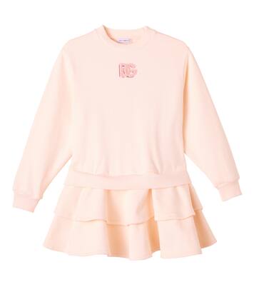 Abito DG in cotone a balze | Dolce&Gabbana Kids
