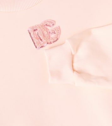 Abito DG in cotone a balze | Dolce&Gabbana Kids