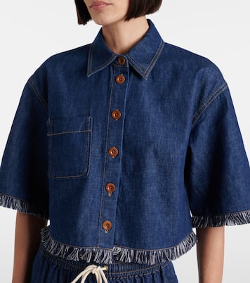 Rhiannon fringed denim shirt | Zimmermann