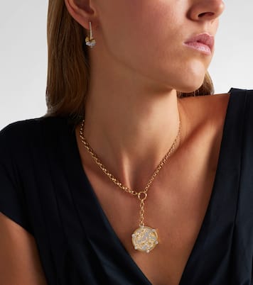 18kt gold pendant necklace with diamonds | FoundRae