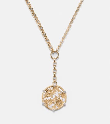 18kt gold pendant necklace with diamonds | FoundRae