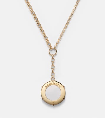 18kt gold pendant necklace with diamonds | FoundRae