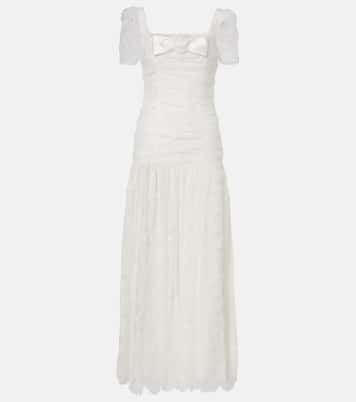 Maxikleid aus Spitze und Tüll | Self-Portrait