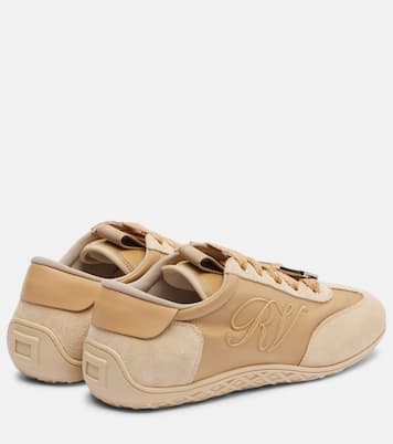 Viv Low leather-trimmed satin sneakers | Roger Vivier