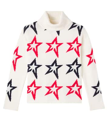 Jersey de cuello alto de lana en intarsia | Perfect Moment Kids