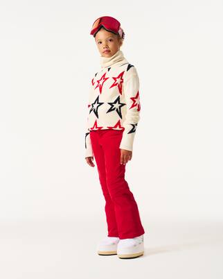 Jersey de cuello alto de lana en intarsia | Perfect Moment Kids