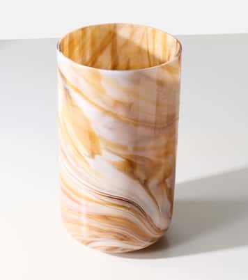 Marbled Large glass vase | Polspotten
