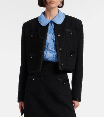 Ruffled semi-sheer silk blouse | Dolce&Gabbana