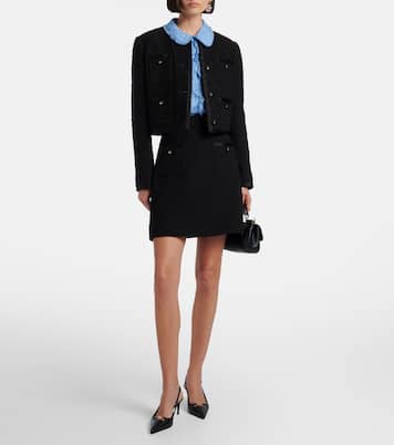 Ruffled semi-sheer silk blouse | Dolce&Gabbana