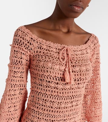 Abito corto Bella in crochet di cotone | Anna Kosturova