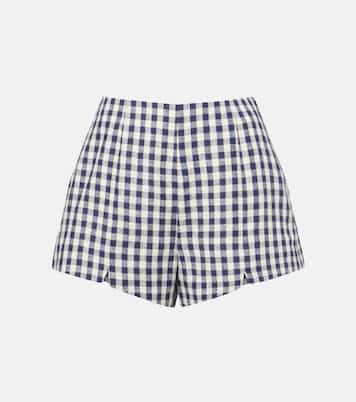 Sadie gingham linen shorts | Posse