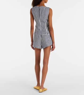 Sadie gingham linen shorts | Posse