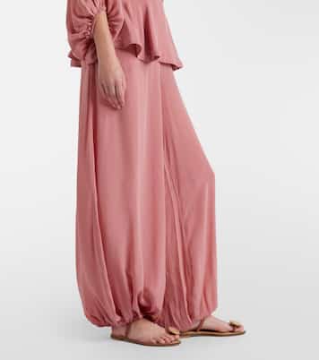 Weite Hose Solid Peplum | Adriana Degreas