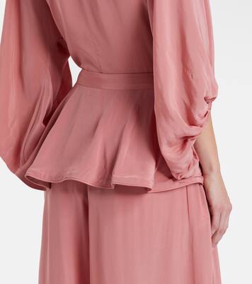 Weite Hose Solid Peplum | Adriana Degreas