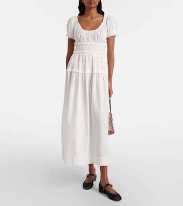 Leanne cotton poplin midi dress | Dôen