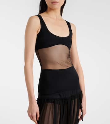 Semi-sheer tank top | Nensi Dojaka